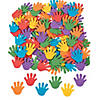 1 1/4" Bulk 500 Pc. Rainbow Hand Self-Adhesive Foam Shapes Image 1