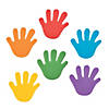 1 1/4" Bulk 500 Pc. Rainbow Hand Self-Adhesive Foam Shapes Image 1