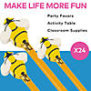 1 1/4" Busy Bee Yellow Rubber Pencil Top Erasers - 24 Pc. Image 2