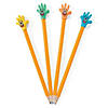 1 1/4" High Five Smile Face Rubber Pencil Top Erasers - 24 Pc. Image 1