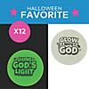 1 1/4" Mini Christian Pumpkin Glow-in-the-Dark Rubber Bouncy Balls - 12 Pc. Image 2