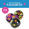 1 1/4" Mini Iconic Halloween Rubber Bouncy Ball Assortment - 12 Pc. Image 1