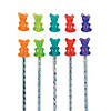 1 1/4&quot; Scented Gummy Teddy Bear Rubber Pencil Toppers - 24 Pc. Image 1