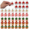 1 1/4" x 1 1/2" Bulk 48 Pc. Mini Christmas Patterned Vinyl Bears Image 1