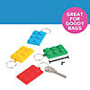 1 1/4&quot; x 2&quot; Bright Color Brick Party Rubber Keychains &amp;#8211; 12 Pc. Image 1