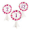 1-12 Floral Wreath Table Numbers - 12 Pc. Image 1
