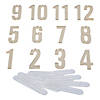 1 - 12 Gold Mirror Table Numbers - 12 Pc. Image 1