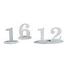 1 - 12 Silver Glitter Table Numbers - 12 Pc. Image 1