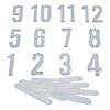 1 - 12 Silver Mirror Table Numbers - 12 Pc. Image 1