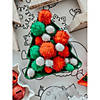 1/2" - 1" Bulk 150 Pc. Glitter Christmas Red, Green & White Acrylic Pom-Poms Image 1