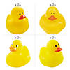 1/2" - 3" Bulk 96 Pc. Yellow Rubber Duck Assortment Image 1