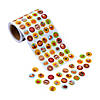 1/2" Bulk 1000 Pc. Mini Thanksgiving Stickers Roll Image 1