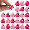 1/2" Micro Tropical Flamingo Rubber Ducks - 24 Pc. Image 1