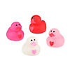 1/2" Micro Valentine Heart Rubber Ducks - 24 Pc. Image 1