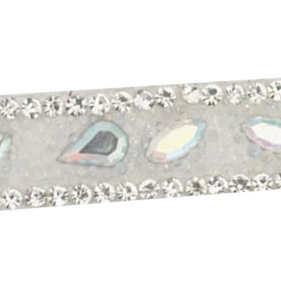 1/2" x 5 Yards Silver AB Iron On Rhinestone Trim Image 1