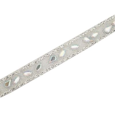 1/2" x 5 Yards Silver AB Iron On Rhinestone Trim Image 2