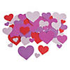 1&quot; - 3 1/4&quot; Bulk 48 Pc. Glitter Heart Paper Shapes Image 1
