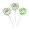 1 3/4" 14 oz. Bright Green & White Swirl Apple Lollipops - 24 Pc. Image 3