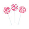 1 3/4" 14 oz. Hot Pink & White Swirl Watermelon Lollipops - 24 Pc. Image 1