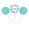 1 3/4" Aqua Blue Swirl Blueberry Lollipops - 24 Pc. Image 4