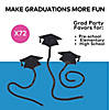 1 3/4" Bulk 72 Pc. Sticky Black Graduation Mortarboard Hat Toys Image 1