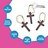 1 3/4" Classic Wood Cross Keychains with Metal Chain - 12 Pc. Image 2
