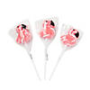 1 3/4" Flamingo Swirl Strawberry Flavor Lollipops - 12 Pc. Image 1