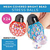 1 3/4" Mini Mesh-Covered Bright Bead Stress Ball Toys - 24 Pc. Image 2