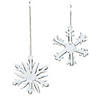 1 3/4" Mini Snowflake--Shaped Glass Christmas Ornaments - 12 Pc. Image 1