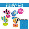 1 3/4" Smiling Bright Tropical Colors Clown Fish Pop-Ups - 24 Pc. Image 1