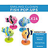 1 3/4&quot; Smiling Bright Tropical Colors Clown Fish Pop-Ups - 24 Pc. Image 1