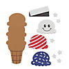 1 3/4&quot; x 4 1/2&quot; Patriotic Ice Cream Cone Magnet Craft Kit - Makes 12 Image 1