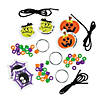 1 3/4&quot; x 4 3/4&quot; Bulk Halloween Beaded Keychain Craft Kit - Makes 50 Image 1