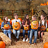 1" - 4 1/2" Bulk 48 Pc. Silly Pumpkin Faces Foam Decorating Kit Image 3