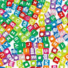 1/4" Bulk 260 Pc. Bright Awesome Alphabet Cube Beads Image 1