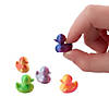 1/4&quot; x 1/2&quot; Bulk 50 Pc. Bright Color 3D-Printed Micro Rubber Duck Plastic Toys Image 1