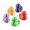 1/4&quot; x 1/2&quot; Bulk 50 Pc. Bright Color 3D-Printed Micro Rubber Duck Plastic Toys Image 1