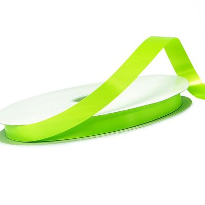 1/4"x100 yard Apple Green Polyester Satin Gift Ribbon Image 2