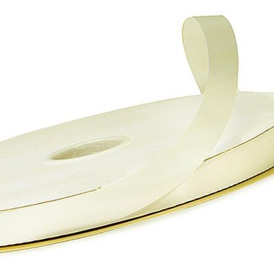 1/4"x100 yard Ivory Polyester Satin Gift Ribbon Image 1