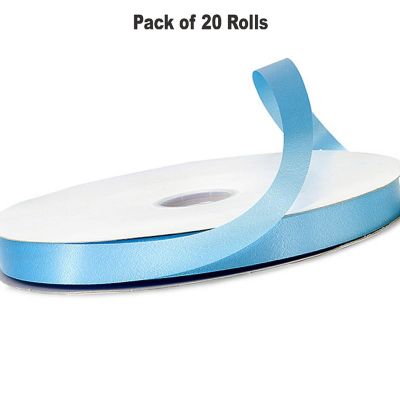 1/4"x100 yard Light Blue Polyester Satin Gift Ribbon Image 1