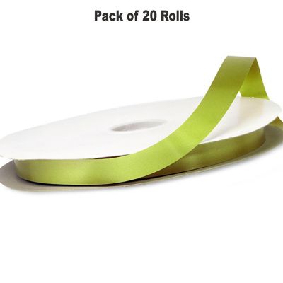 1/4"x100 yard Olive Polyester Satin Gift Ribbon Image 1