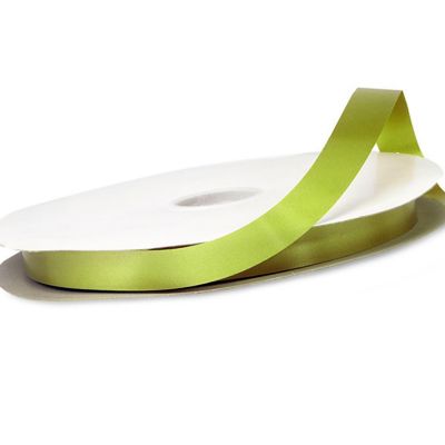 1/4"x100 yard Olive Polyester Satin Gift Ribbon Image 1