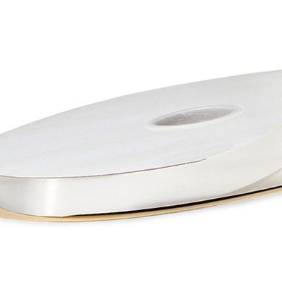 1/4"x100 yard White Polyester Satin Gift Ribobn Image 2