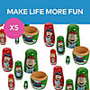 1" - 5" Peanuts&#174; Christmas Red & Green Wood Nesting Dolls - 5 Pc. Image 2