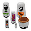 1" &amp;#8211; 5" Wood Halloween Ghosts Nesting Character Dolls - 5 Pc. Image 1