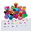 1" Bright Color Math Numbers & Symbols Plastic Stampers &#8211; 19 Pc. Image 1