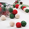 1" Bulk 120 Pc. Christmas Red, Green & White Wool Felt Pom-Poms Image 4