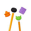 1" Bulk 144 Pc. Orange, Black, Purple & Green Halloween Pencil Top Erasers Image 1