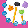 1" Bulk 144 Pc. Orange, Black, Purple & Green Halloween Pencil Top Erasers Image 2
