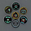 1" Bulk 48 Pc. Mini Christian Pumpkin Glow-in-the-Dark Metal Buttons Image 1